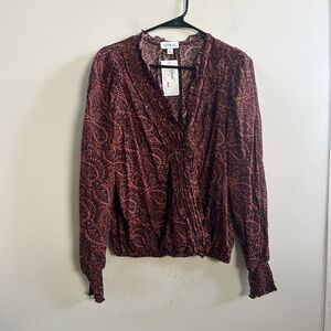 Evereve Anden paisley‎ blouse small